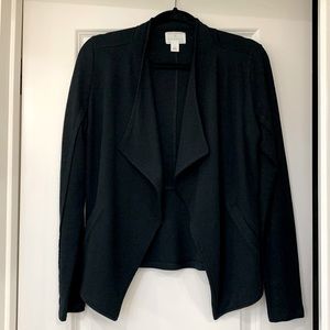 Caslon Black drape front cardigan jacket, sweatshirt material